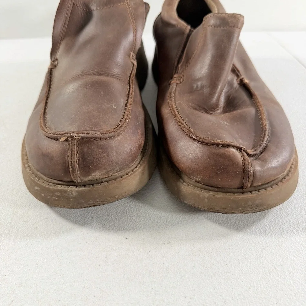 Vintage American Eagle Chunky Leather Slip‎ On Clogs Platform Shoes Mens 10 Y2K